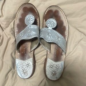 Silver Jack rogers sandals